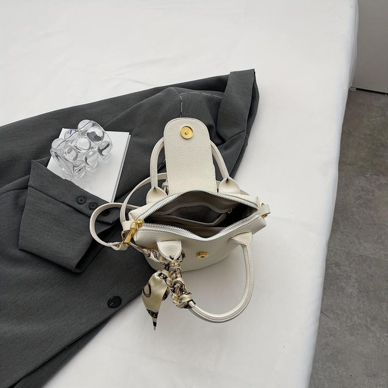 Casual Crossbody Bag Top Handle Handbag PU Leather Shoulder Bag