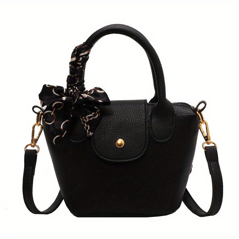 Casual Crossbody Bag Top Handle Handbag PU Leather Shoulder Bag