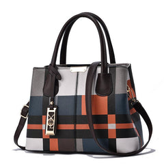 Plaid Tote Bag Large Capacity Colorful Crossbody Bag