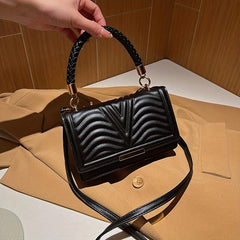 Embossed Crossbody Satchel Bag Textured PU Leather Shoulder Bag