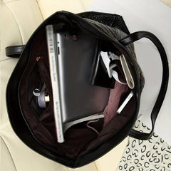 Crocodile Pattern Tote Bag PU Leather Shoulder Bag