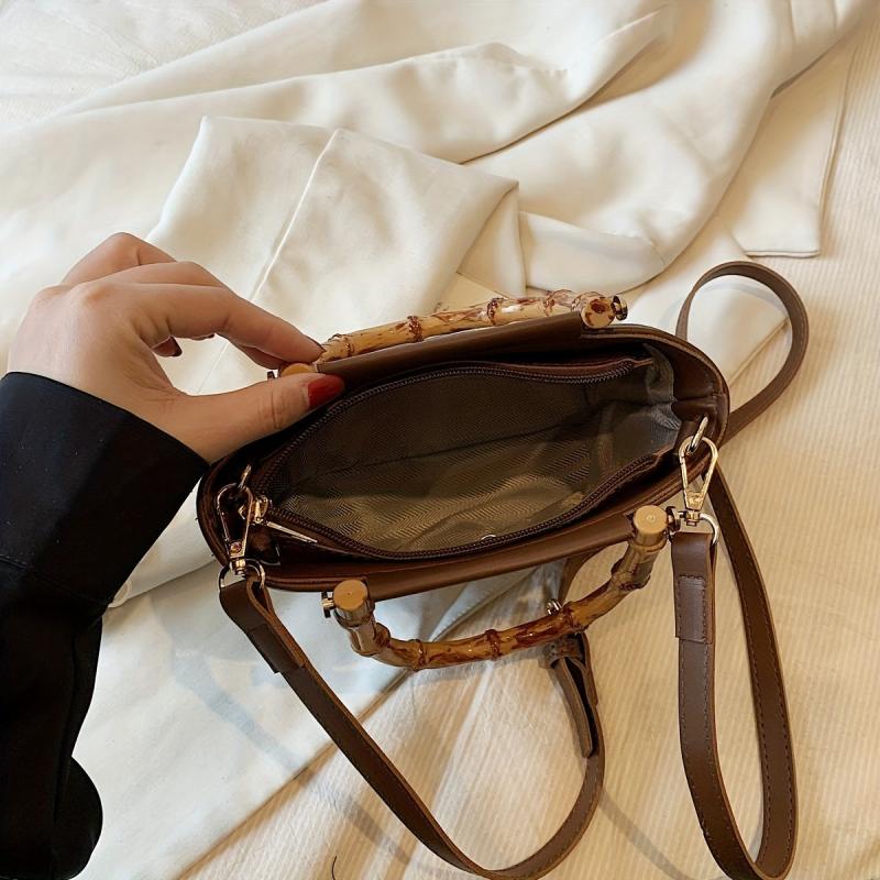 Portable Top Handle Straw Woven Shoulder Bag