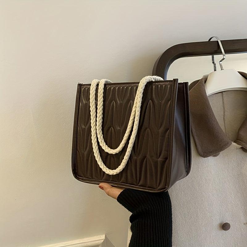 Ruched Square Shoulder Bag Small Zipper Satchel Purses