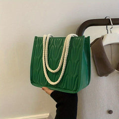 Ruched Square Shoulder Bag Small Zipper Satchel Purses