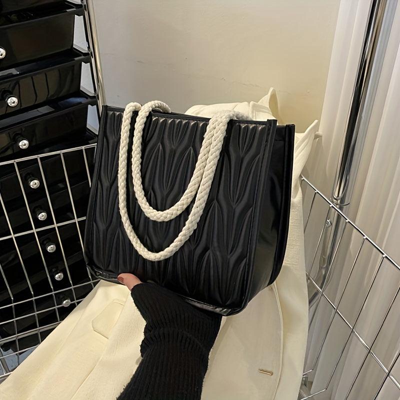 Ruched Square Shoulder Bag Small Zipper Satchel Purses