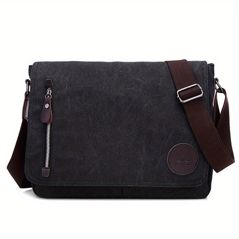 Casual Vintage Messenger Bag Solid Crossbody Bag All Match Storage Shoulder Bag