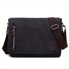 Casual Vintage Messenger Bag Solid Crossbody Bag All Match Storage Shoulder Bag