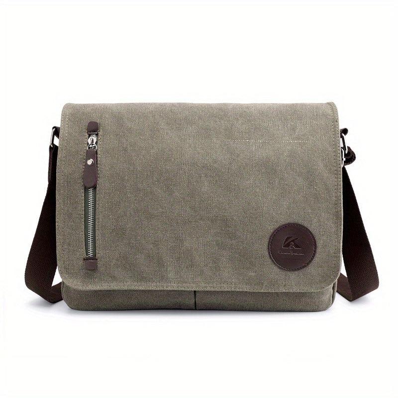 Casual Vintage Messenger Bag Solid Crossbody Bag All Match Storage Shoulder Bag