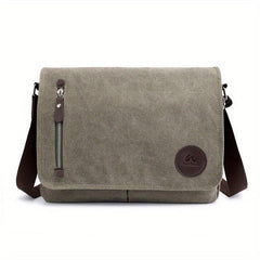 Casual Vintage Messenger Bag Solid Crossbody Bag All Match Storage Shoulder Bag