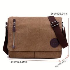 Casual Vintage Messenger Bag Solid Crossbody Bag All Match Storage Shoulder Bag