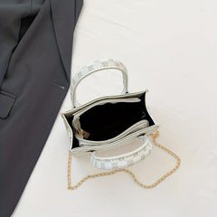 Vintage All Over Pattern Handbag Classic Satchel Bag