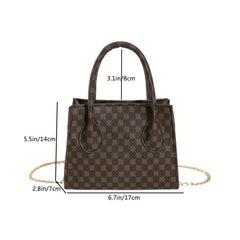Vintage All Over Pattern Handbag Classic Satchel Bag