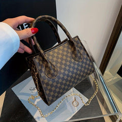 Vintage All Over Pattern Handbag Classic Satchel Bag