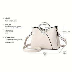 Love Heart Top Ring Handbag Crossbody Bag Women's Shoulder Purse