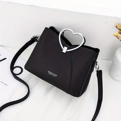 Love Heart Top Ring Handbag Crossbody Bag Women's Shoulder Purse