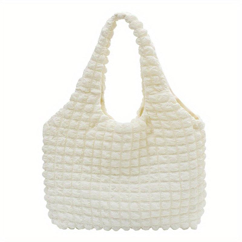 Cloud Pleated Hobo Bag Large Capacity Satchel Tote Bag