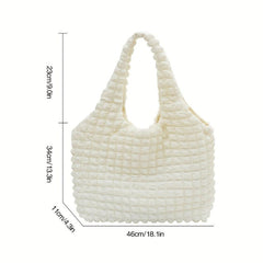Cloud Pleated Hobo Bag Large Capacity Satchel Tote Bag