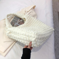 Cloud Pleated Hobo Bag Large Capacity Satchel Tote Bag