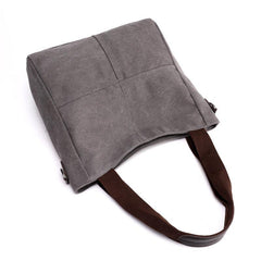 Large Capacity Canvas Tote Bag with Zipper for Women