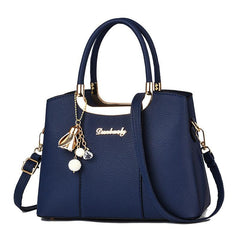 Faux Leather Crossbody Bag Double Handle Purse for Work