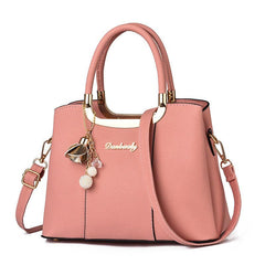 Faux Leather Crossbody Bag Double Handle Purse for Work