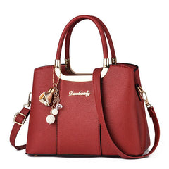Faux Leather Crossbody Bag Double Handle Purse for Work