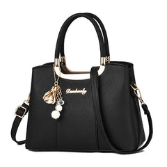 Faux Leather Crossbody Bag Double Handle Purse for Work