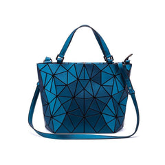 Geometric Crossbody Bag Faux Leather Bucket Purse