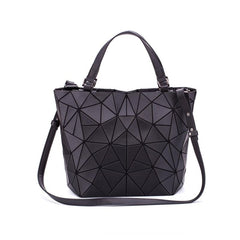 Geometric Crossbody Bag Faux Leather Bucket Purse