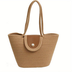 Straw Woven Large Tote Bag Lightweight Shoulder Bag