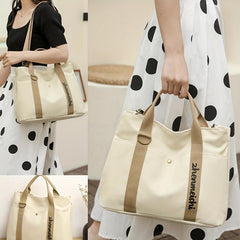 Colorblock Handbag Casual Storage Bag Women's Canvas Bag