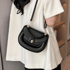 Flap Shoulder Bag Solid Crossbody Top Handle Handbag