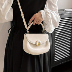 Flap Shoulder Bag Solid Crossbody Top Handle Handbag