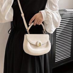 Flap Shoulder Bag Solid Crossbody Top Handle Handbag