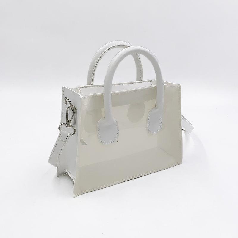 Waterproof Clear Tote Bag Solid Crossbody Bag Women's Top Handle Beach Purse