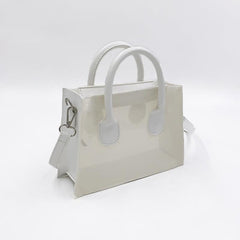 Waterproof Clear Tote Bag Solid Crossbody Bag Women's Top Handle Beach Purse