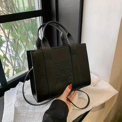 Small Satchel Square Crossbody Bag PU Leather Textured Bag Purse