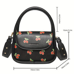 Cherry Print Crossbody Bag Women's Shoulder Purse