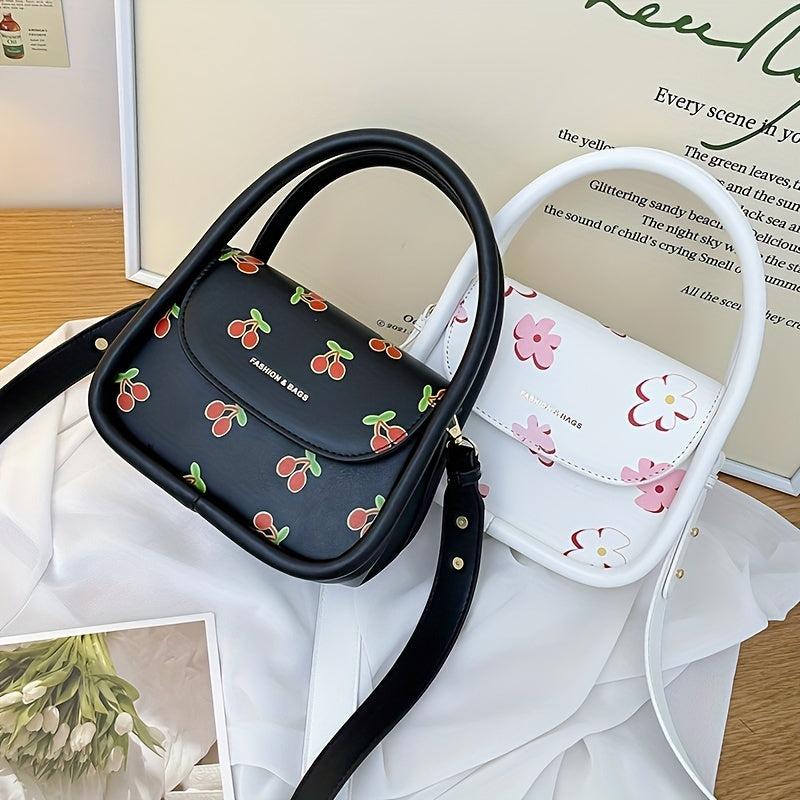 Cherry Print Crossbody Bag Women's Shoulder Purse