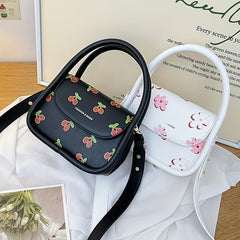 Cherry Print Crossbody Bag Women's Shoulder Purse