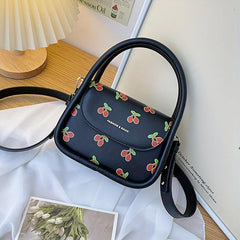 Cherry Print Crossbody Bag Women's Shoulder Purse