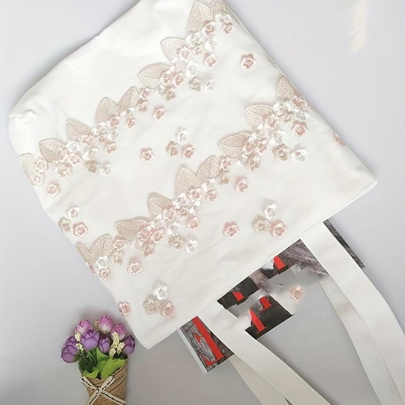 Flower Lace Tote Bag Eco Shoulder Handbag School Shopping