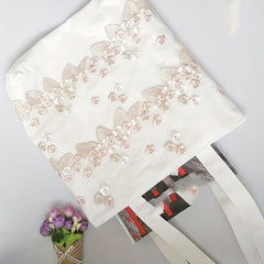 Flower Lace Tote Bag Eco Shoulder Handbag School Shopping