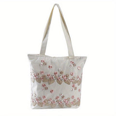 Flower Lace Tote Bag Eco Shoulder Handbag School Shopping