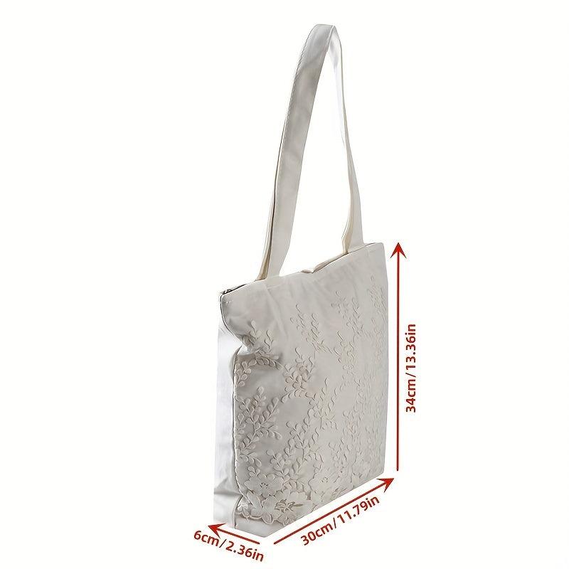 Flower Lace Tote Bag Eco Shoulder Handbag School Shopping