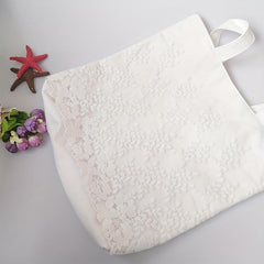 Flower Lace Tote Bag Eco Shoulder Handbag School Shopping