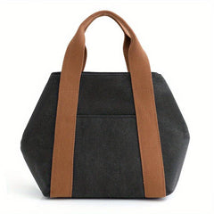 Casual Canvas Bag Top Handle Zipper Handbag Storage Handbag