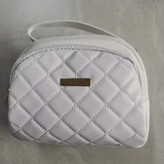 Argyle Quilted Crossbody Bag Double Zipper Purse