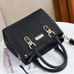 Stylish Shoulder Bag Double Handle Zipper Crossbody Bag