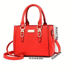 Stylish Shoulder Bag Double Handle Zipper Crossbody Bag